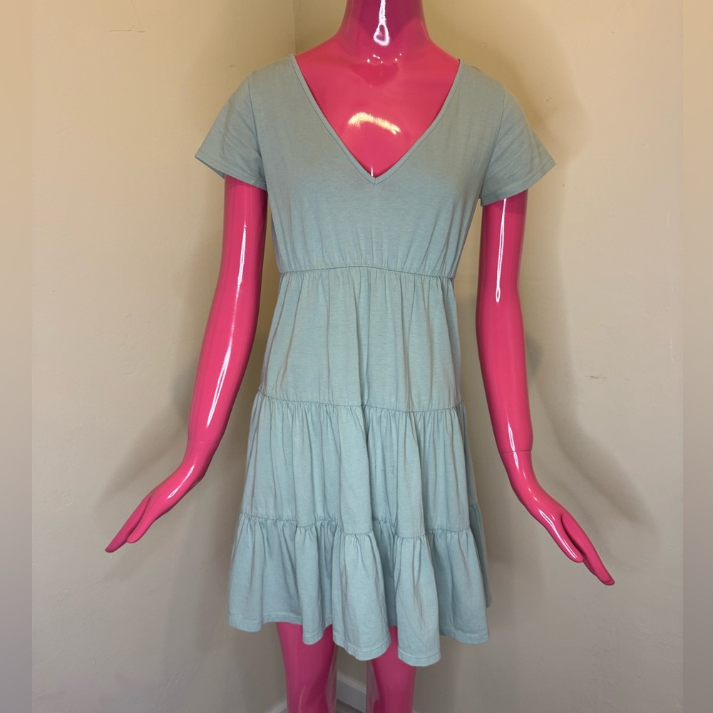 Wild Fable Sage Green Tiered Dress